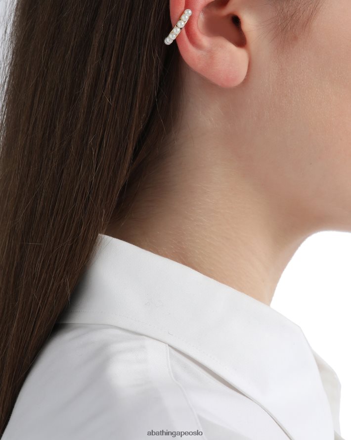 ørering med perleklips 6XV6201121 gull A Bathing Ape kvinner