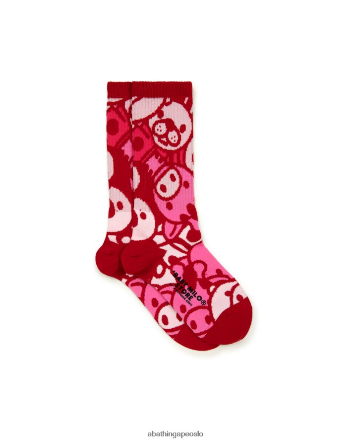 baby milo sokker 6XV6201081 rosa A Bathing Ape kvinner