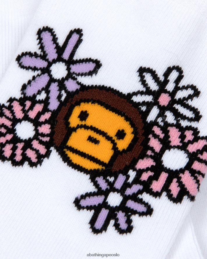 baby milo sokker 6XV6201099 hvit A Bathing Ape kvinner