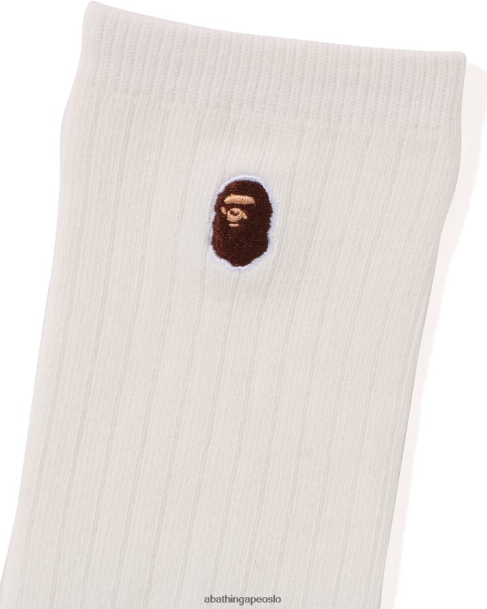 hode ettpunkts sokker 6XV6201072 hvit A Bathing Ape kvinner