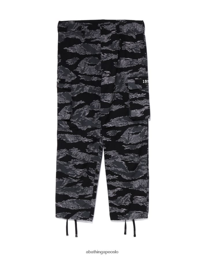 tiger camo militærbukser med avslappet passform 6XV620335 svart A Bathing Ape menn