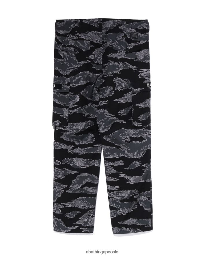 tiger camo militærbukser med avslappet passform 6XV620335 svart A Bathing Ape menn