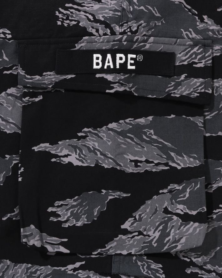 tiger camo militærbukser med avslappet passform 6XV620335 svart A Bathing Ape menn