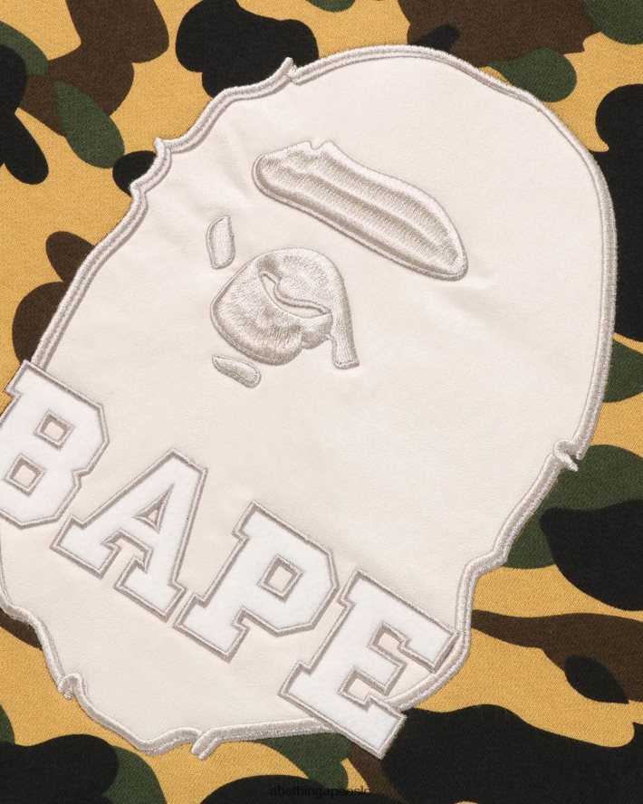 1. camo crewneck 6XV620367 gul A Bathing Ape menn