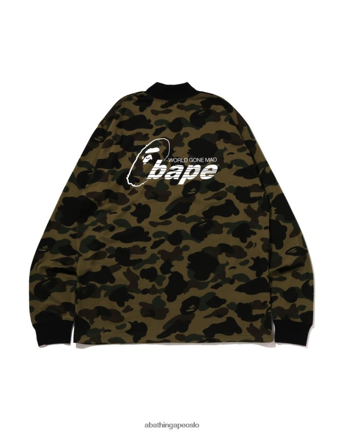 1. camo mock neck avslappet passform t-skjorte 6XV620140 militærgrønn A Bathing Ape menn