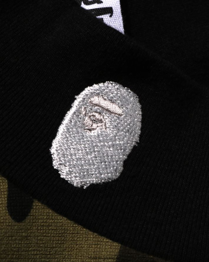 1. camo mock neck avslappet passform t-skjorte 6XV620140 militærgrønn A Bathing Ape menn