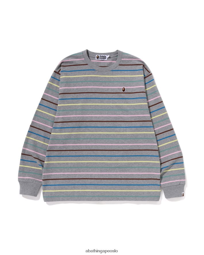 bøyle avslappet passform t-skjorte 6XV620289 grå A Bathing Ape menn