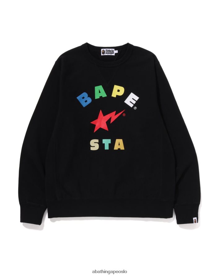 crewneck 6XV620359 svart A Bathing Ape menn