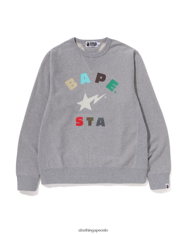 crewneck 6XV620360 grå A Bathing Ape menn