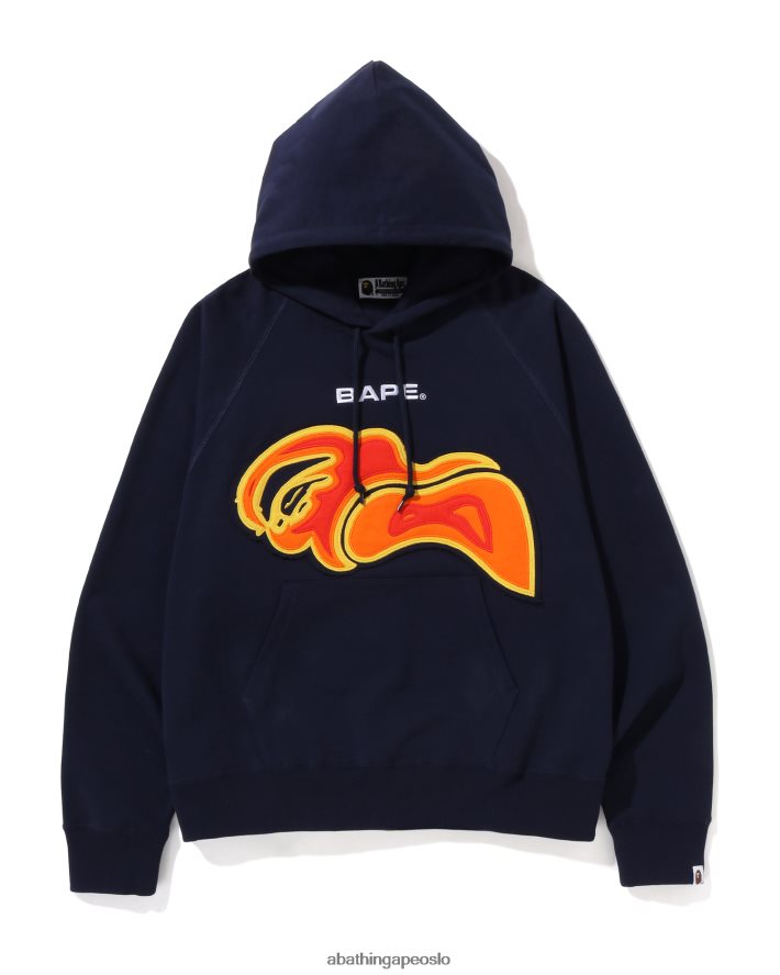 cutting abc camo termografi pullover med avslappet passform 6XV620343 marineblå A Bathing Ape menn