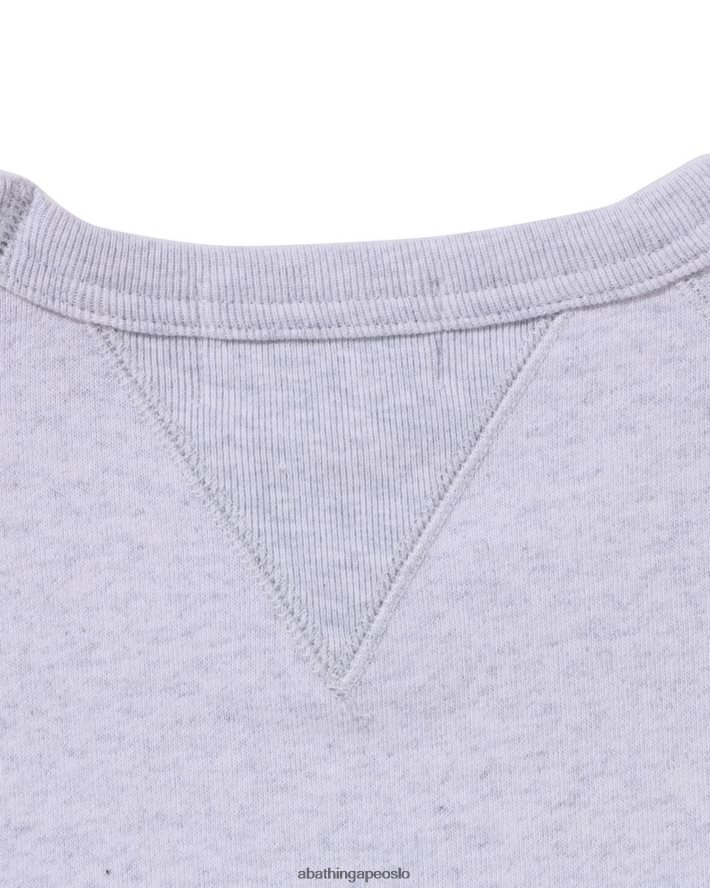 patch avslappet passform rund hals 6XV620295 grå A Bathing Ape menn