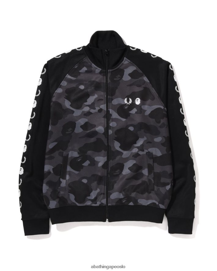 x fred perry farge camo treningsjakke 6XV620214 svart A Bathing Ape menn