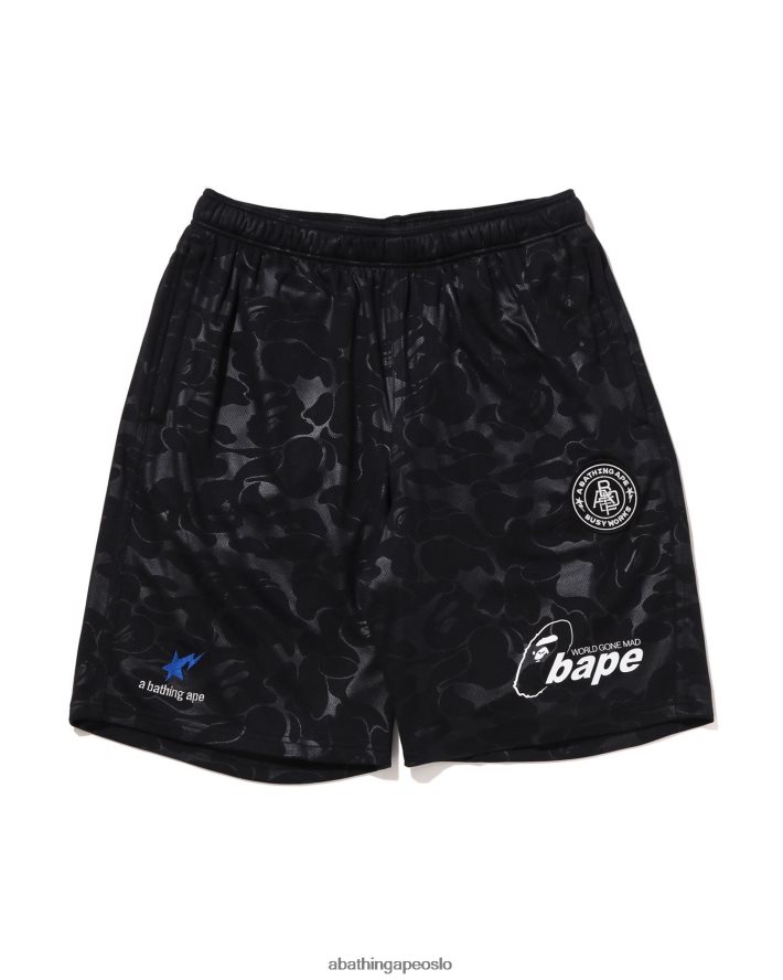 fotballspillshorts 6XV620355 svart A Bathing Ape menn