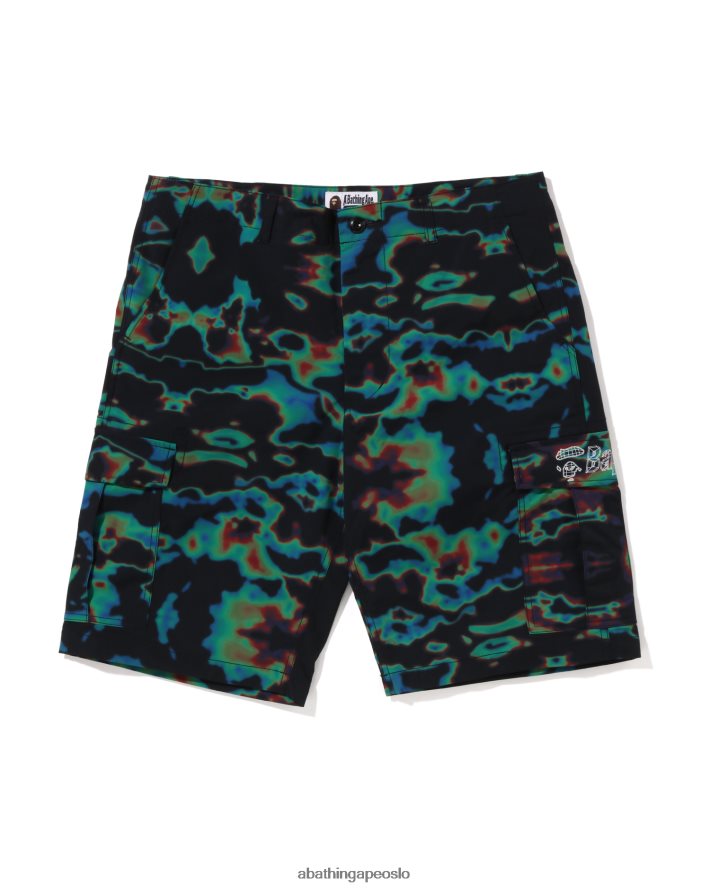 termografi cargo shorts 6XV62025 svart A Bathing Ape menn