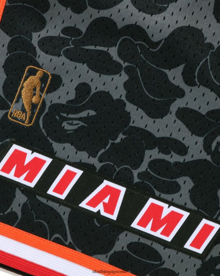 x m&n miami varme jersey shorts 6XV620371 svart A Bathing Ape menn