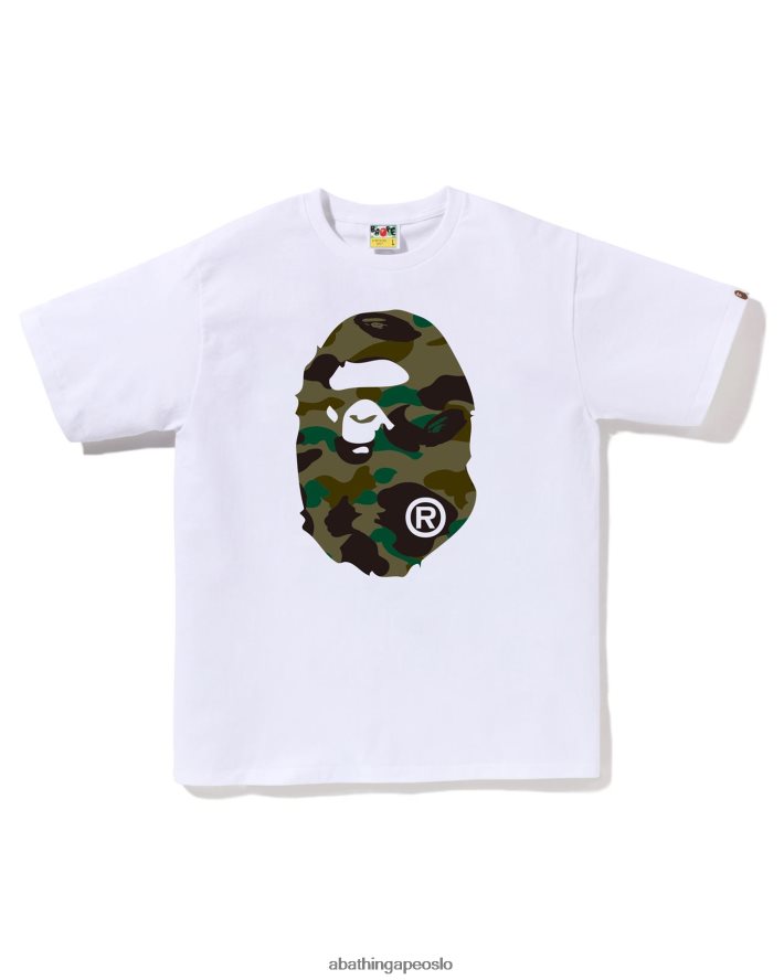 1st camo big head tee 6XV6203 hvit A Bathing Ape menn