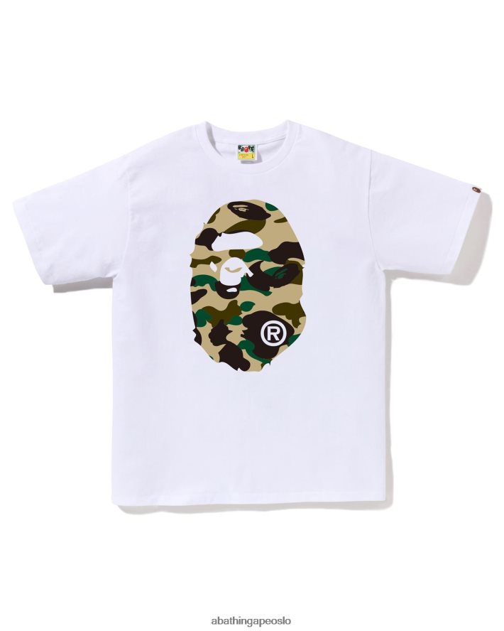 1st camo big head tee 6XV6204 hvit A Bathing Ape menn