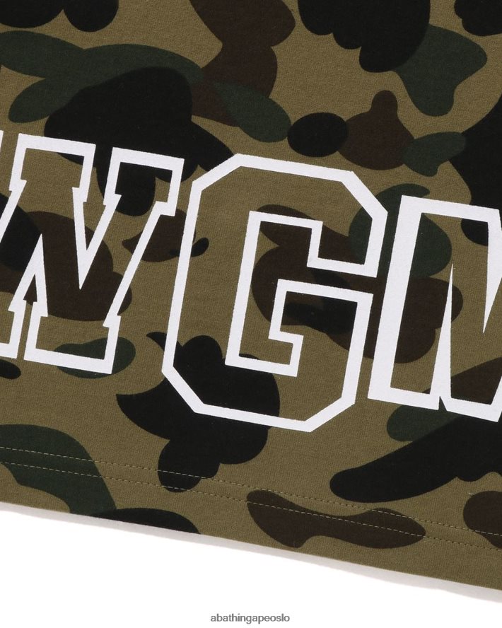 1st camo shark tee 6XV620240 militærgrønn A Bathing Ape menn