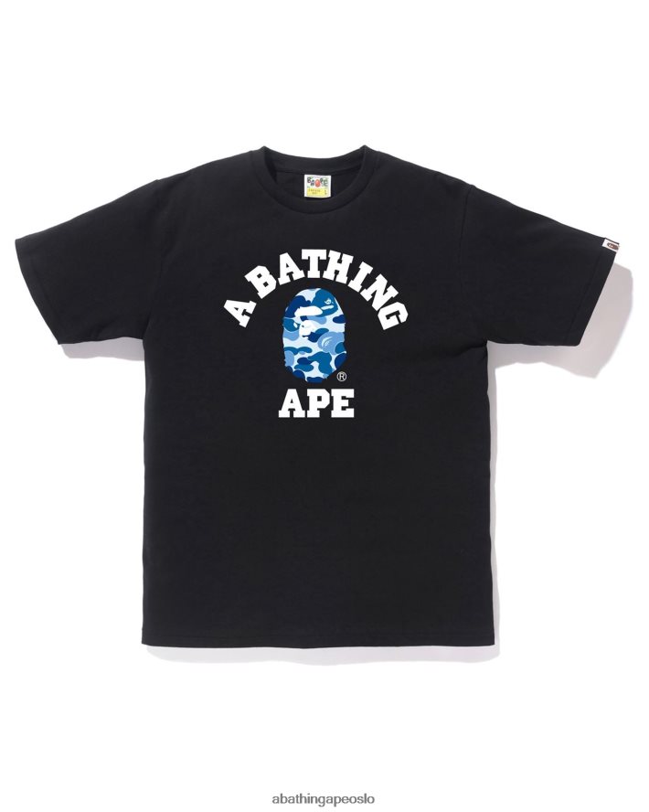abc camo college-t-skjorte 6XV620208 svart A Bathing Ape menn