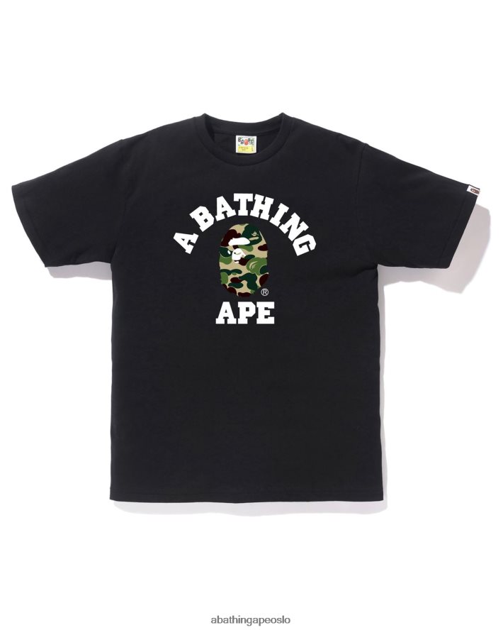abc camo college-t-skjorte 6XV620209 svart A Bathing Ape menn