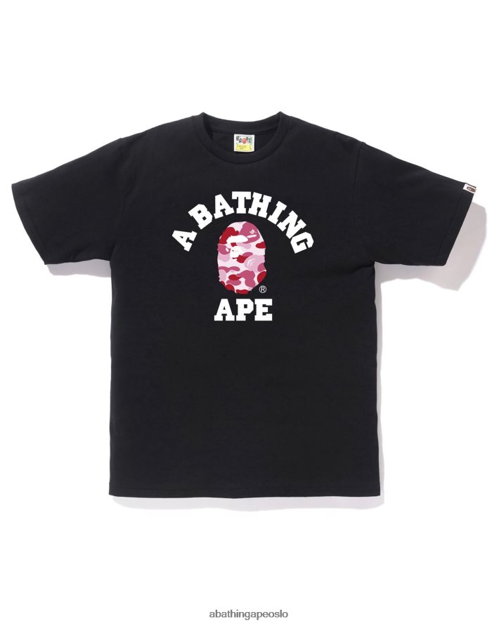 abc camo college-t-skjorte 6XV620210 svart A Bathing Ape menn