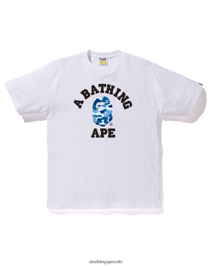 abc camo college-t-skjorte 6XV620211 hvit A Bathing Ape menn