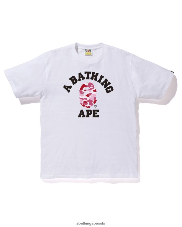 abc camo college-t-skjorte 6XV620213 hvit A Bathing Ape menn