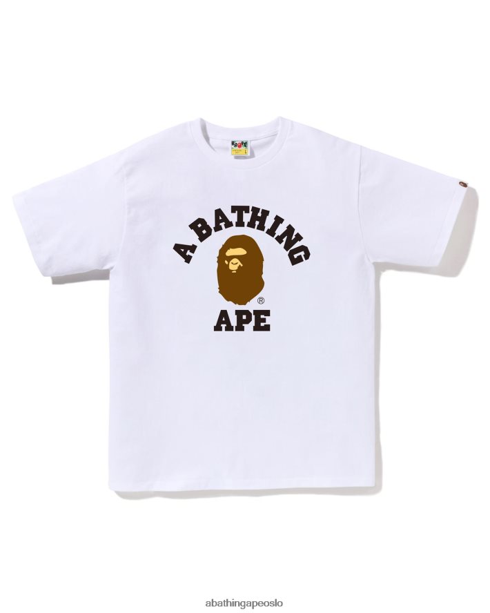 college-t-skjorte 6XV620247 hvit A Bathing Ape menn