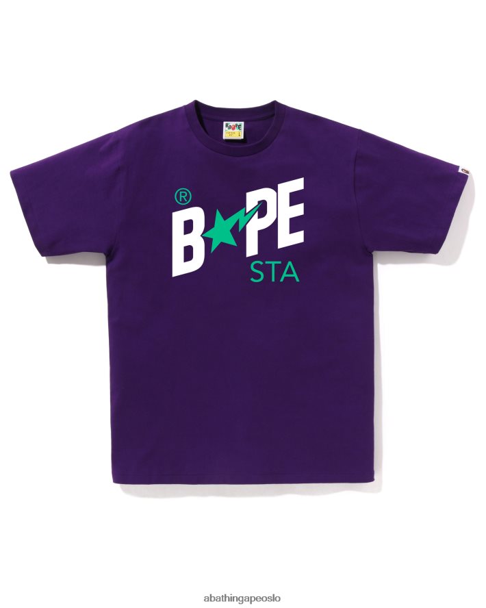 farger logo t-skjorte 6XV62042 lilla A Bathing Ape menn