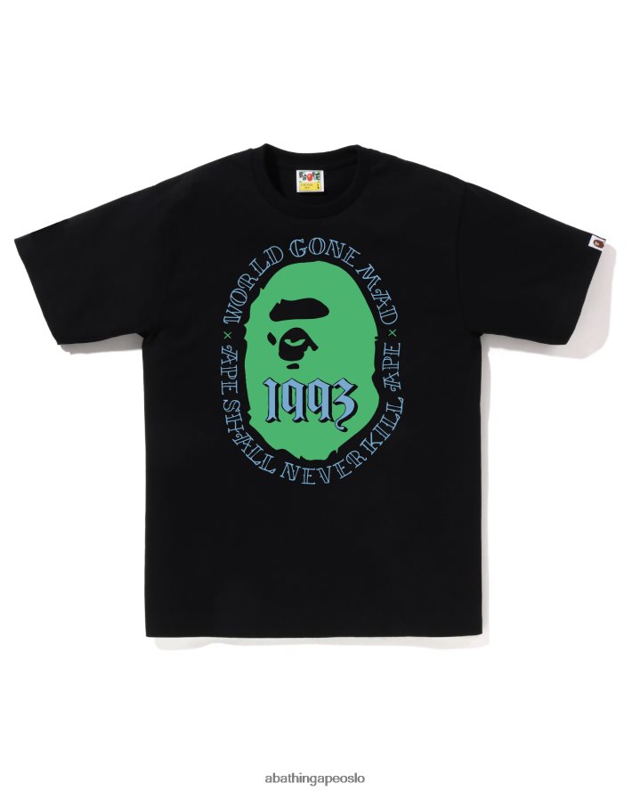 hode 1993 tee 6XV62051 svart A Bathing Ape menn