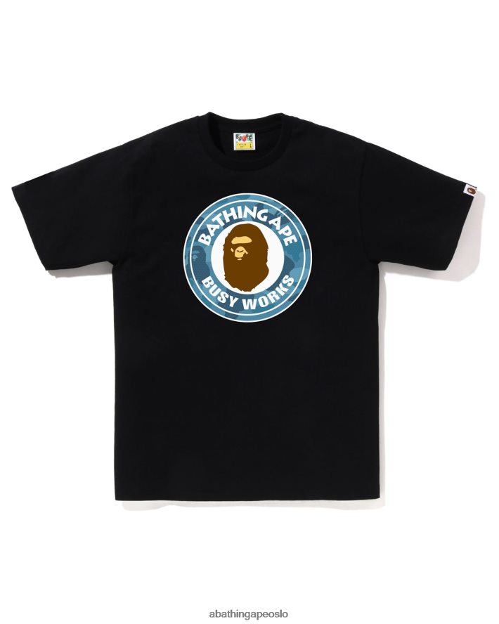 honeycomb camo busy works tee 6XV62066 svart A Bathing Ape menn