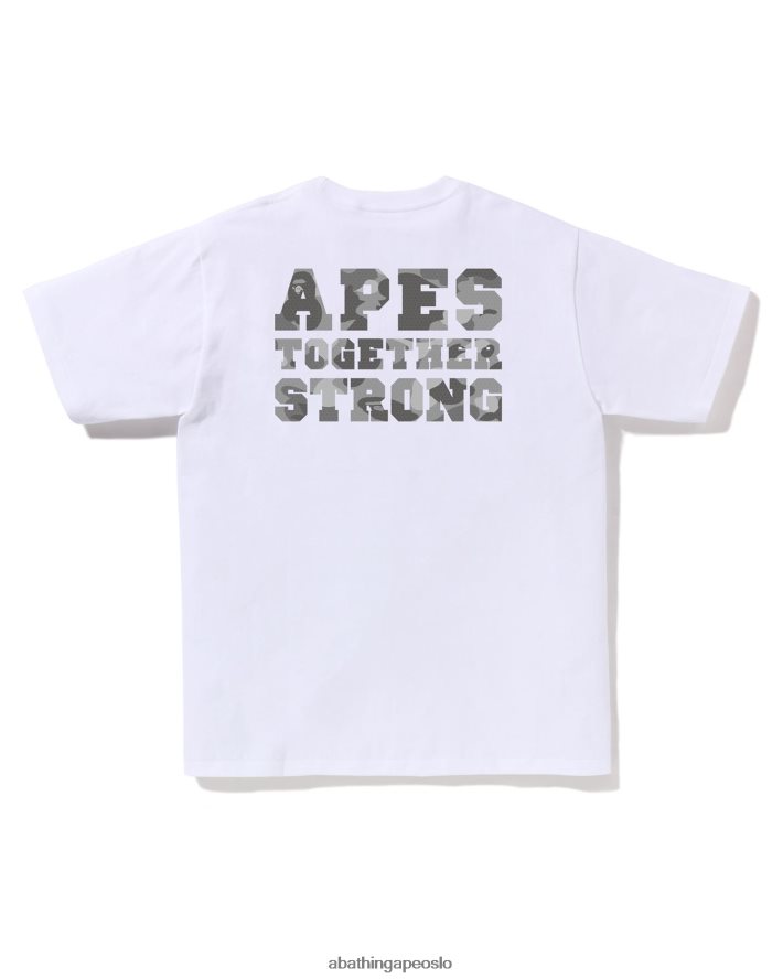 honeycomb camo college ats tee 6XV620265 hvit A Bathing Ape menn
