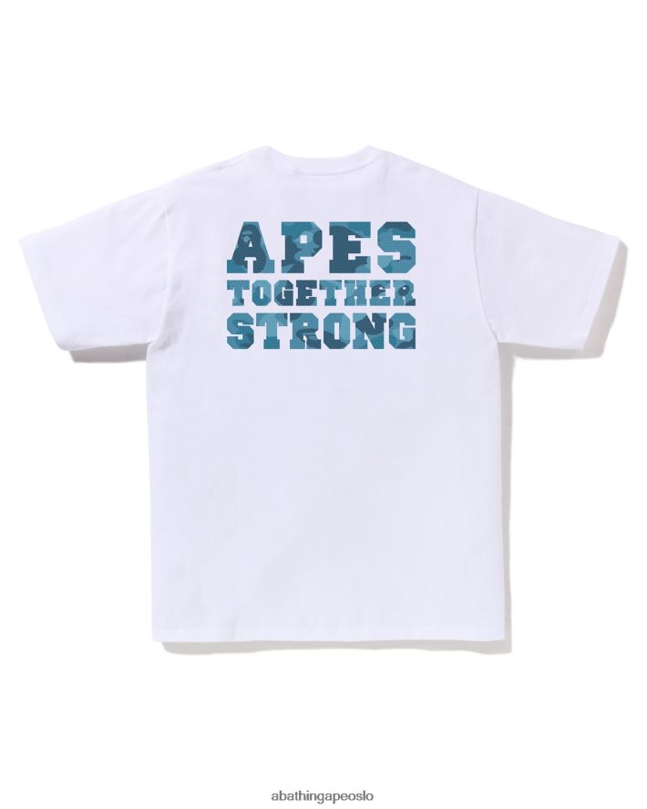 honeycomb camo college ats tee 6XV620266 hvit A Bathing Ape menn