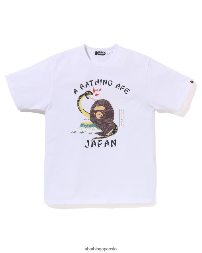 japansk kultur-t-skjorte 6XV620115 hvit A Bathing Ape menn