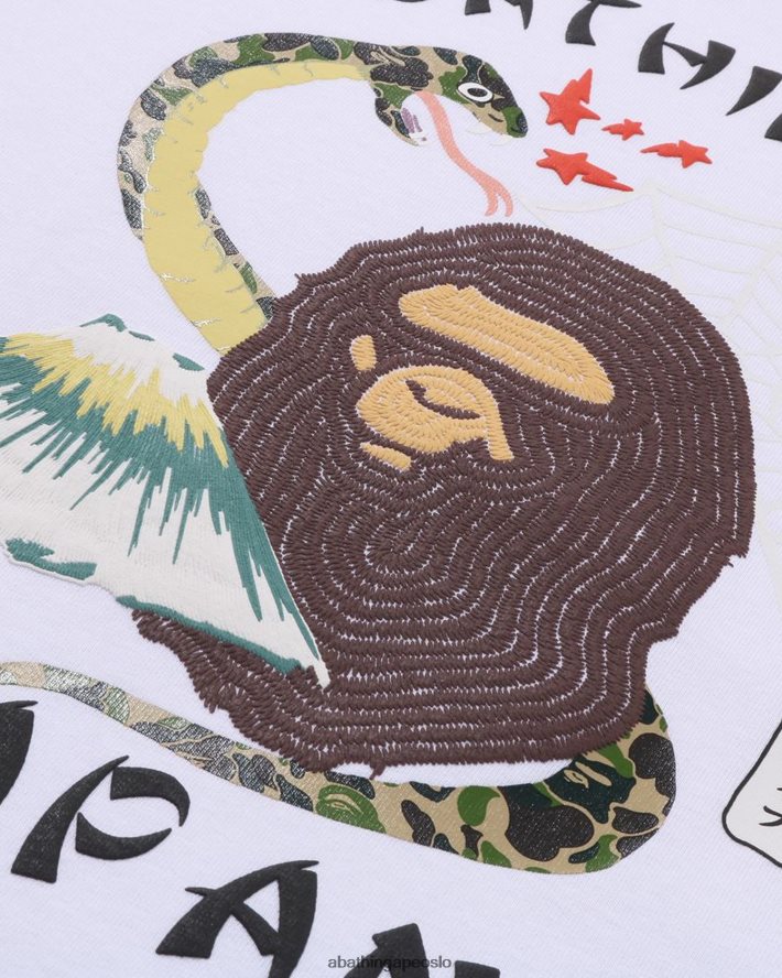 japansk kultur-t-skjorte 6XV620115 hvit A Bathing Ape menn