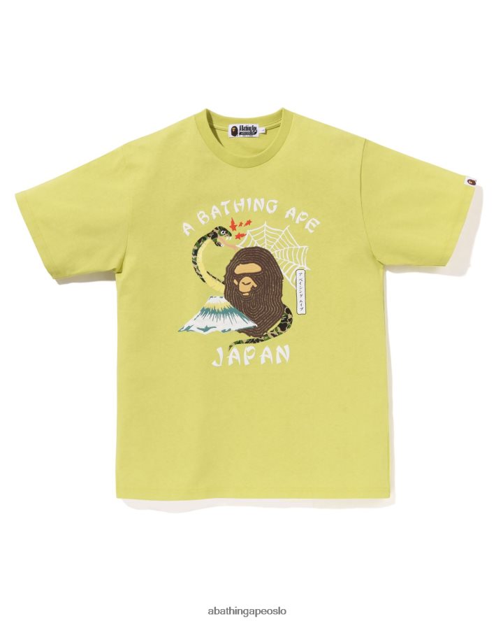 japansk kultur-t-skjorte 6XV620116 pastellgul A Bathing Ape menn