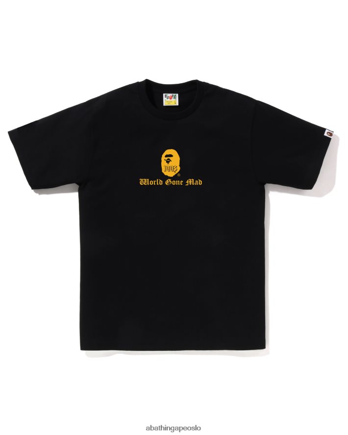 logo t-skjorte 6XV62036 svart A Bathing Ape menn