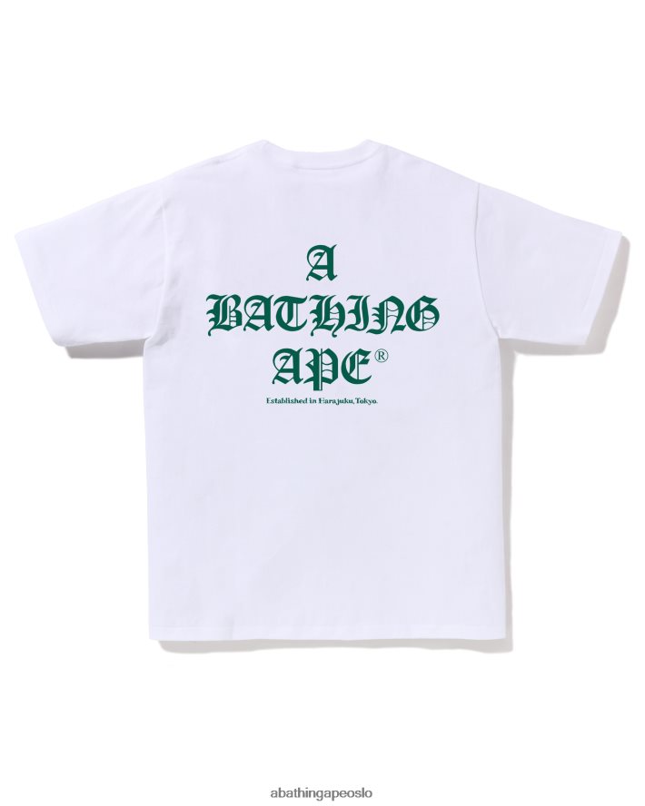 logo t-skjorte 6XV62039 hvit A Bathing Ape menn