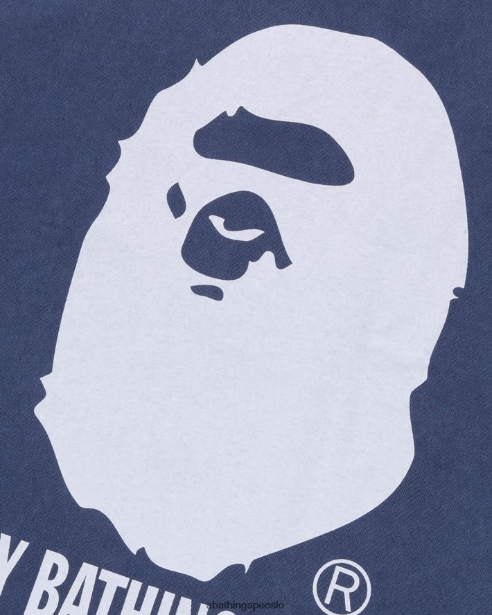 overfarget av avslappet tee 6XV620252 marineblå A Bathing Ape menn