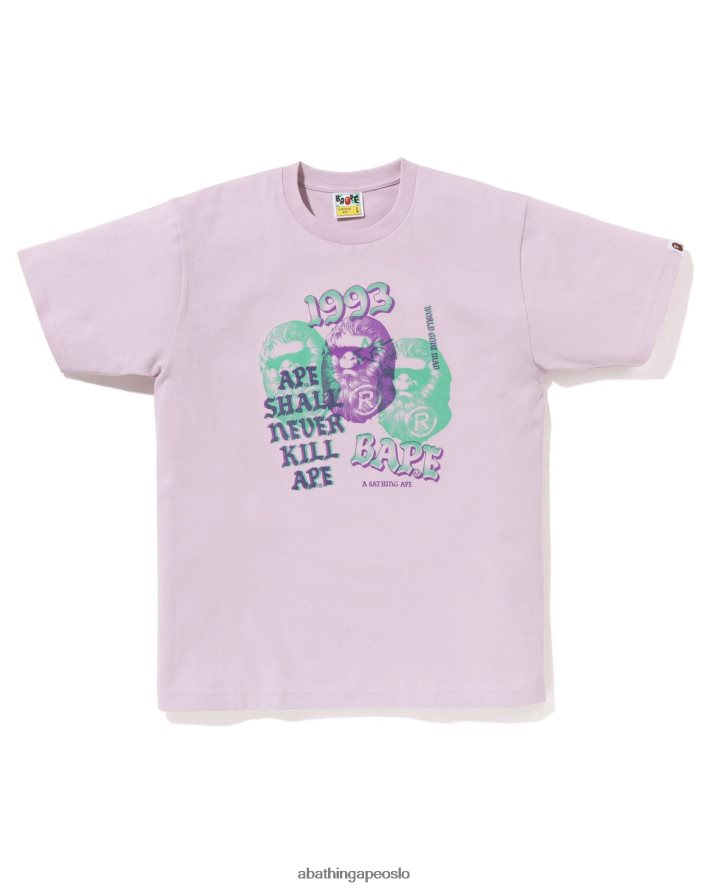 pigment tre hode t-skjorte 6XV620155 røykfylt drue A Bathing Ape menn