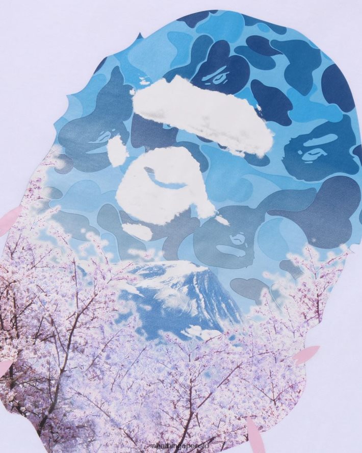 sakura fotohodet-skjorte 6XV620207 hvit A Bathing Ape menn