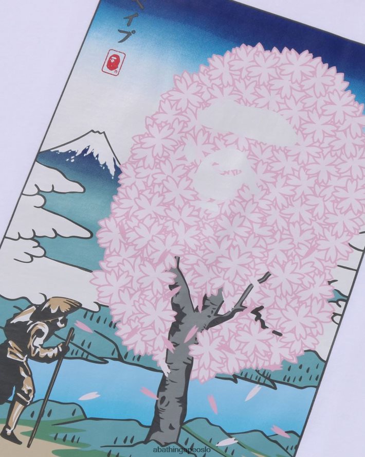 sakura tee 6XV620217 hvit A Bathing Ape menn
