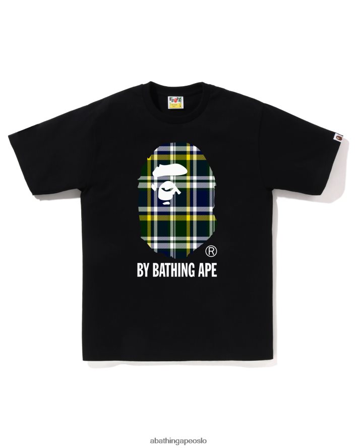 sjekk tee 6XV620143 svart A Bathing Ape menn
