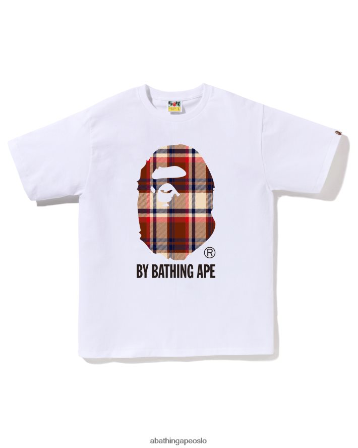 sjekk tee 6XV620146 hvit A Bathing Ape menn
