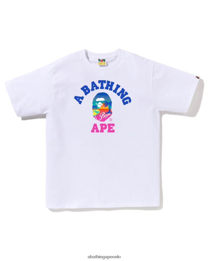 sunset beach tee 6XV62073 hvit A Bathing Ape menn