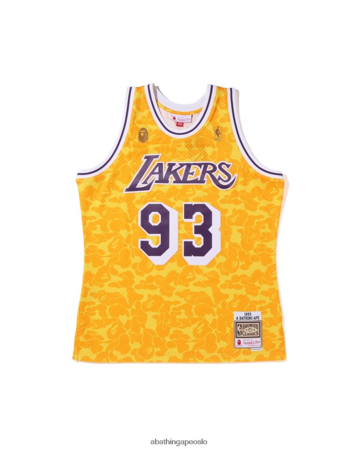x m&n los angeles lakers jersey tank topp 6XV620369 gul A Bathing Ape menn