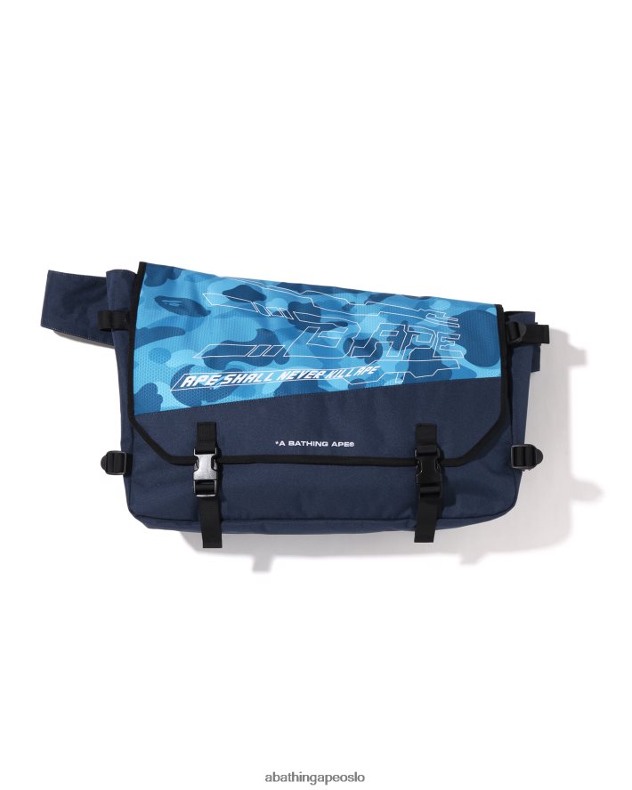 honeycomb camo messenger bag 6XV620390 lyse blå A Bathing Ape menn