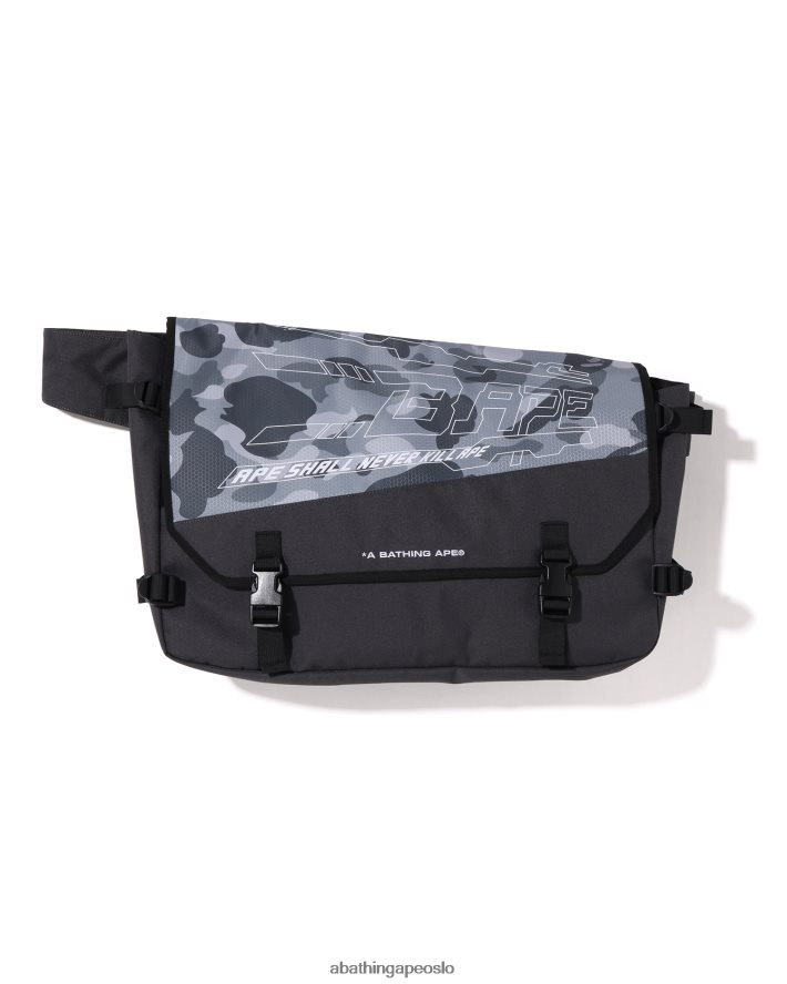 honeycomb camo messenger bag 6XV620391 grå A Bathing Ape menn