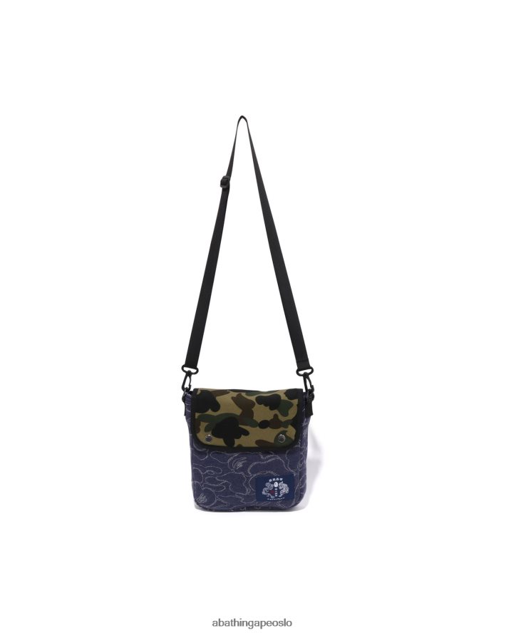 abc camo skulderveske 6XV620421 marineblå A Bathing Ape menn