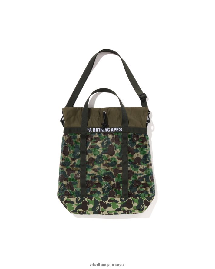 abc camo mesh veske 6XV620396 militærgrønn A Bathing Ape menn